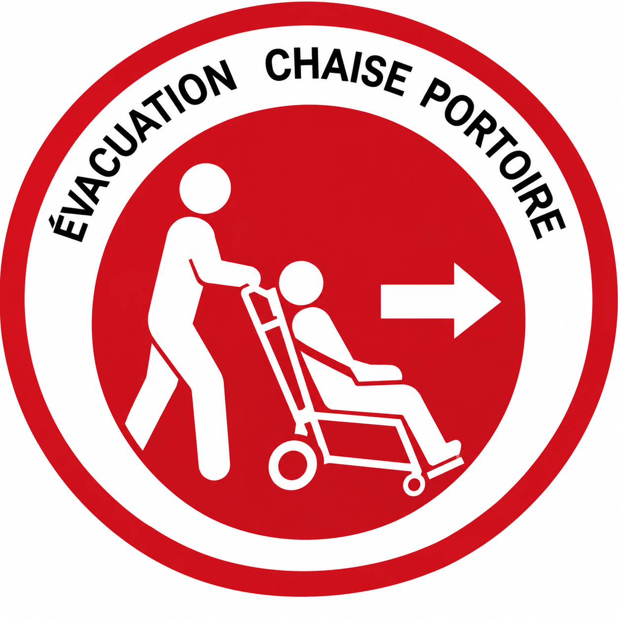 Evacuation par Chaise Portoir